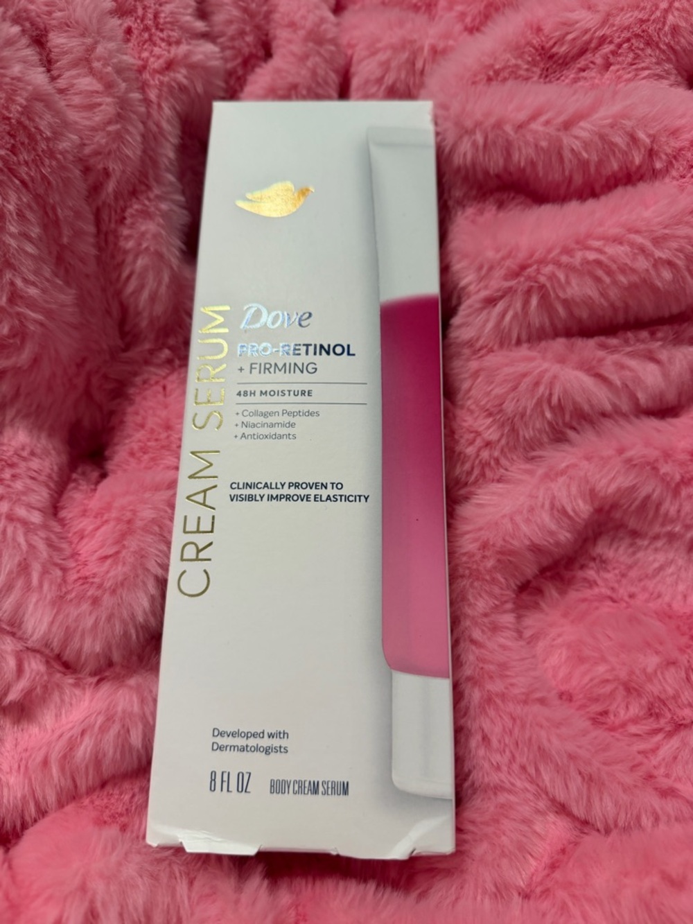 Dove Pro-Retinol + Firming Cream Serum in Pink